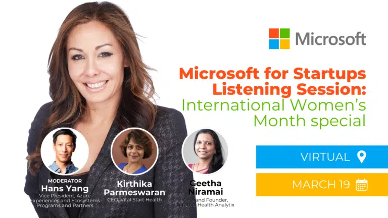 Susan Sly AI keynote speaker at Microsoft for Startups Listening Session International Women’s Month special