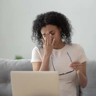 Woman Frustrated in perimenopause