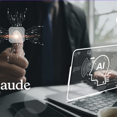 AI watermarking concept showing Claude and OpenAI logos over a laptop
